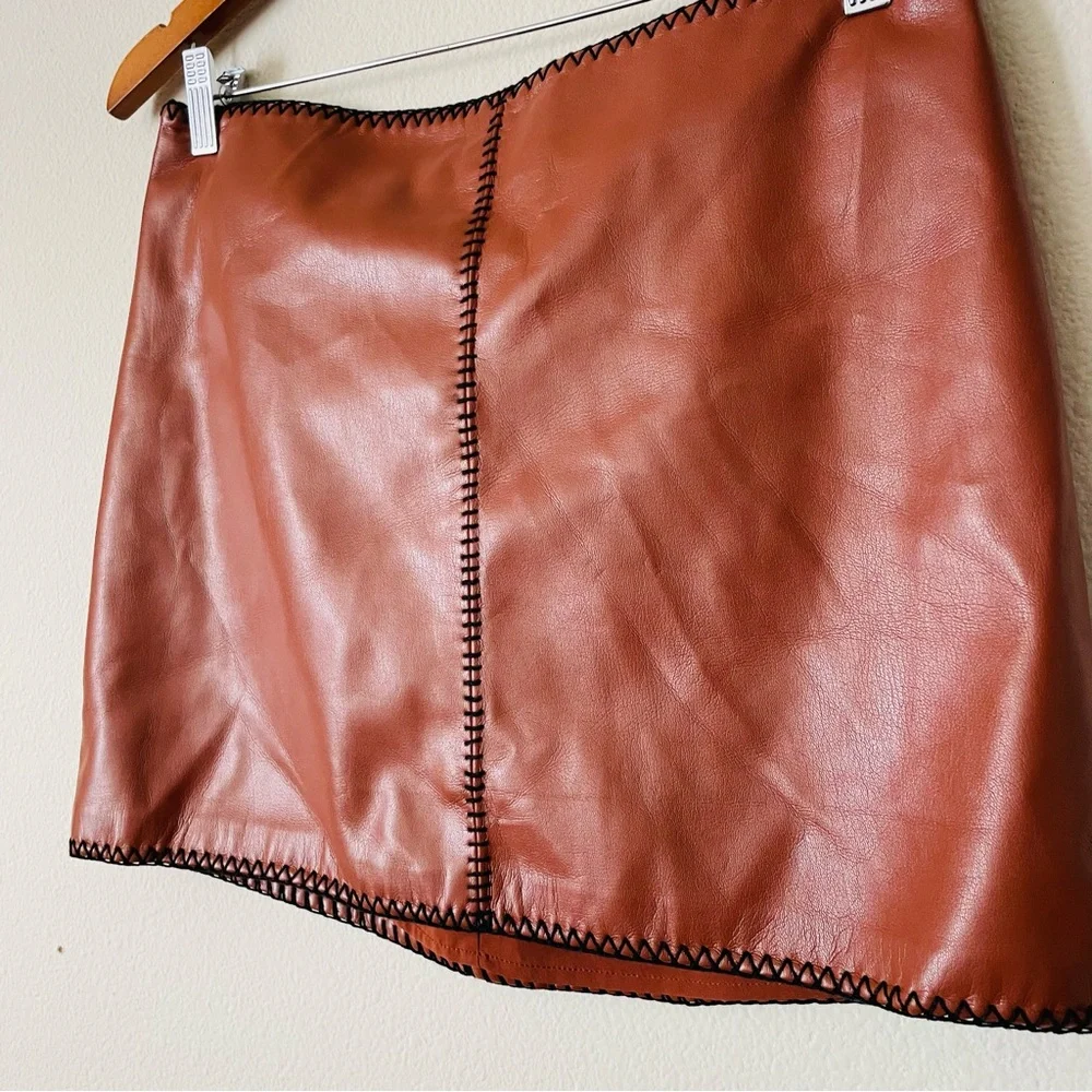 NWOT Amanda Uprichard MEDIUM Ginger vest and skirt set in Chestnut